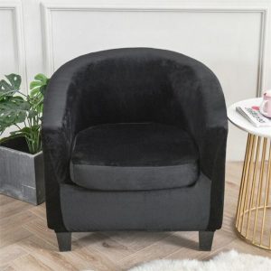 housse pour fauteuil cabriolet noir velours