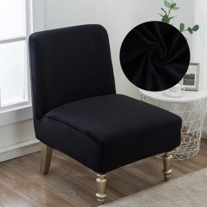 Housse de Fauteuil Crapaud Velours Noir