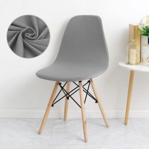 housse chaise scandinave gris