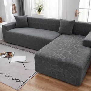 Housse de Canapé Velours Gris