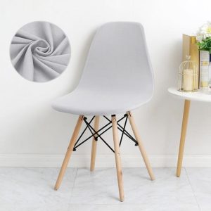 housse de chaise style scandinave en gris clair