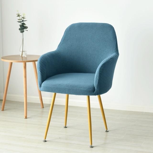 housse de chaise scandinave bleu ciel