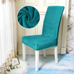 housse turquoise en velours