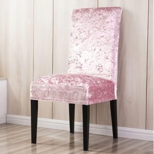 Housse de Chaise Velours de Glace Rose chic