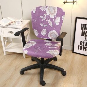 housse de chaise de bureau rosa