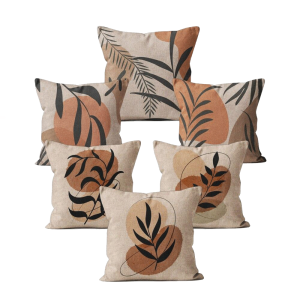 Housse de Coussin 45x45 Lin Ethnique