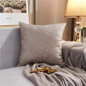 housse de coussin 45x45cm soie marron
