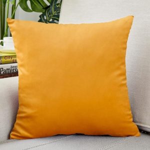 housse de coussin velours 30x50cm jaune pastel