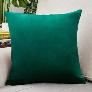 housse de coussin velours 30x50cm vert forêt
