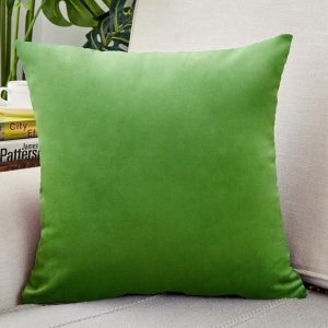 housse de coussin velours vert élégance