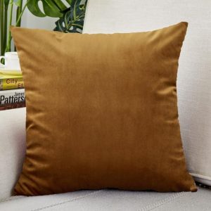 Housse de coussin velours champagne