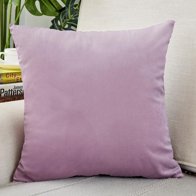 housse de coussin velours mauve