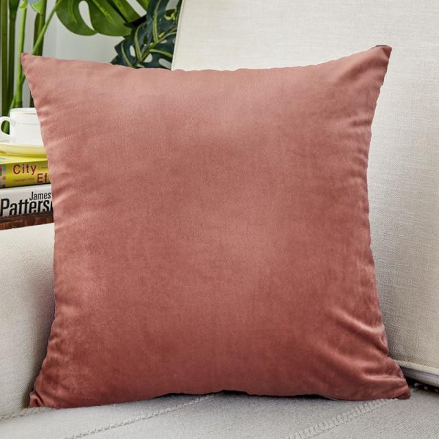 housse de coussin velours saumon