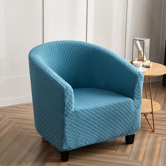 housse de fauteuil cabriolet damier turquoise chic