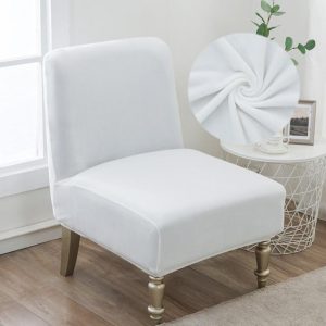 housse de fauteuil crapaud velours blanc