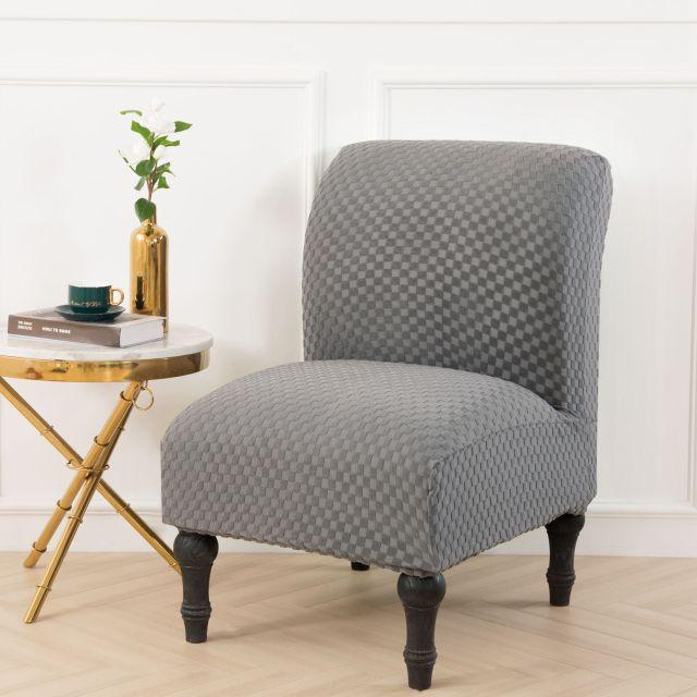 fauteuil crapaud jacquard gris