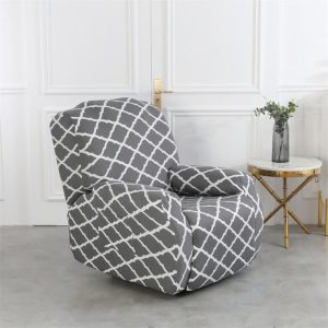 housse de fauteuil mosaïque gris