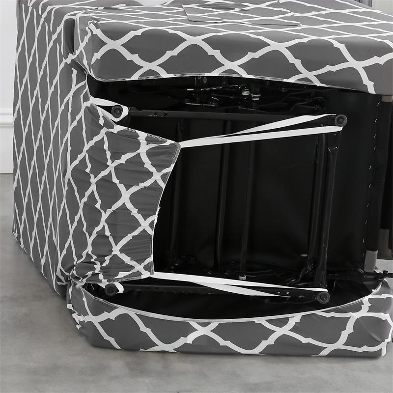 protège fauteuil motif gris