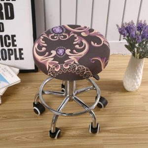 housse de tabouret rond lara élégante