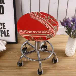housse de tabouret rond oriental