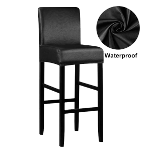 housse tabouret bar simili cuir noir