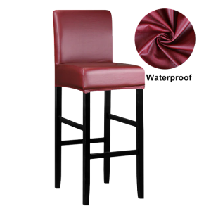 Housse de Tabouret de Bar en simili cuir rouge