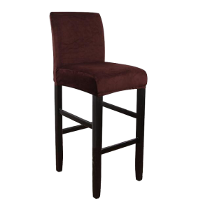 housse de tabouret de bar en velours marron