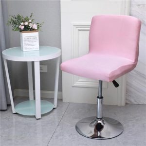housse pour tabouret de bar rose