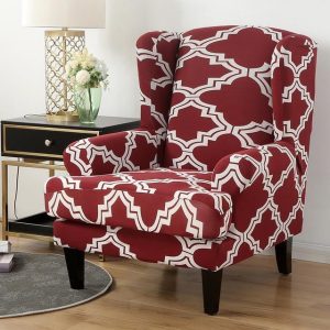 housse fauteuil crapaud mosaïque bordeaux