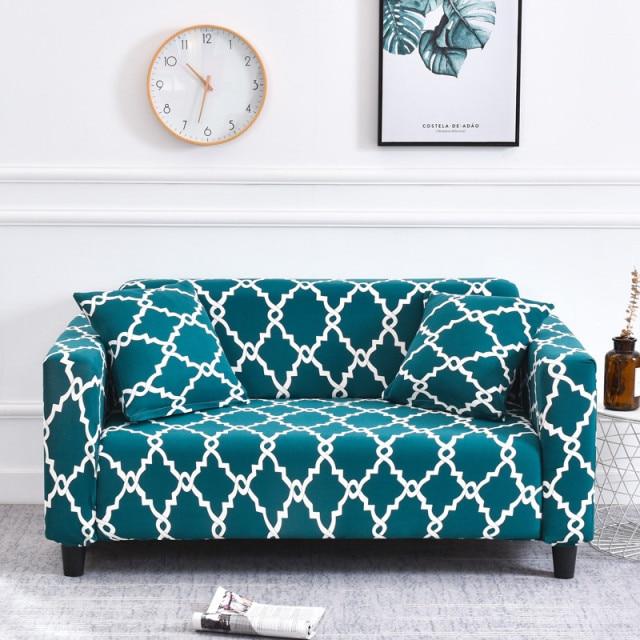 Housse de Canapé Brune Turquoise élégante