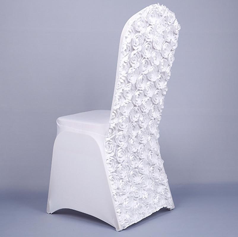 housse de chaise de mariage fleurs blanche