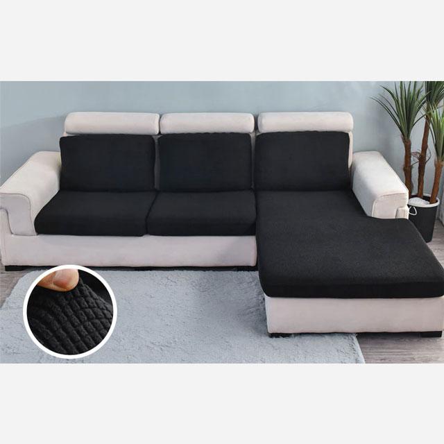 housse élégante pour canapé noir