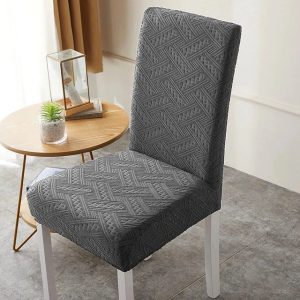 Housse de chaise élégante gris anthracite