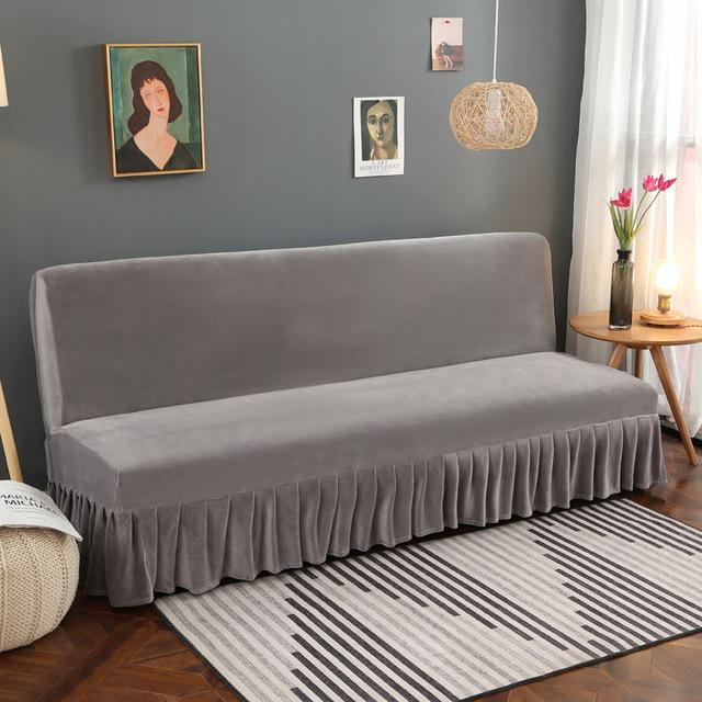 Housse De Canapé Clic Clac Velours Gris
