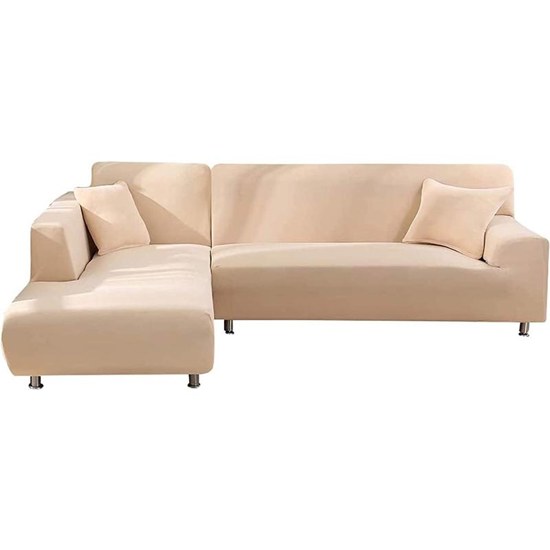 tissu canapé d'angle beige
