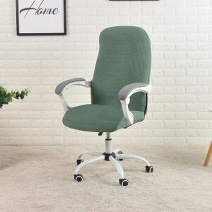 housse de chaise de bureau Jacquard Vert Laurier