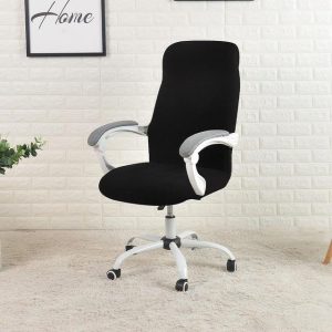 Housse de Chaise de Bureau Jacquard Noir