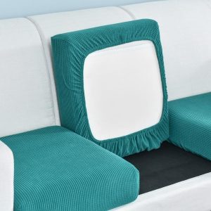housse pour coussin d'assise bleu canard
