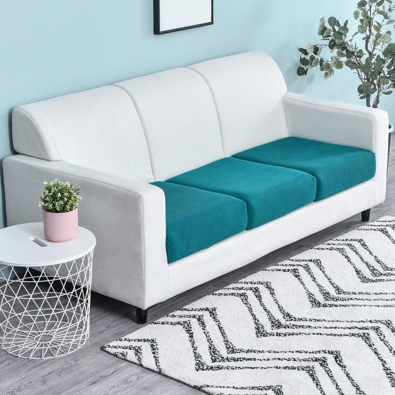 coussin de canapé housse bleu canard