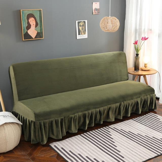 housse de canapé velours kaki