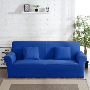 housse de canapé bleue élégante