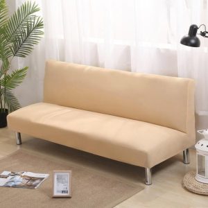 housse canapé clic clac beige