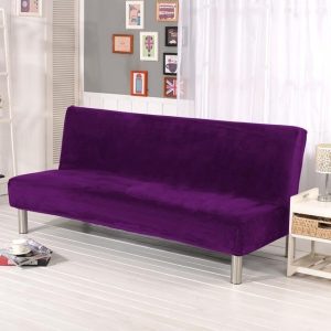 Housse de canapé violet en velours