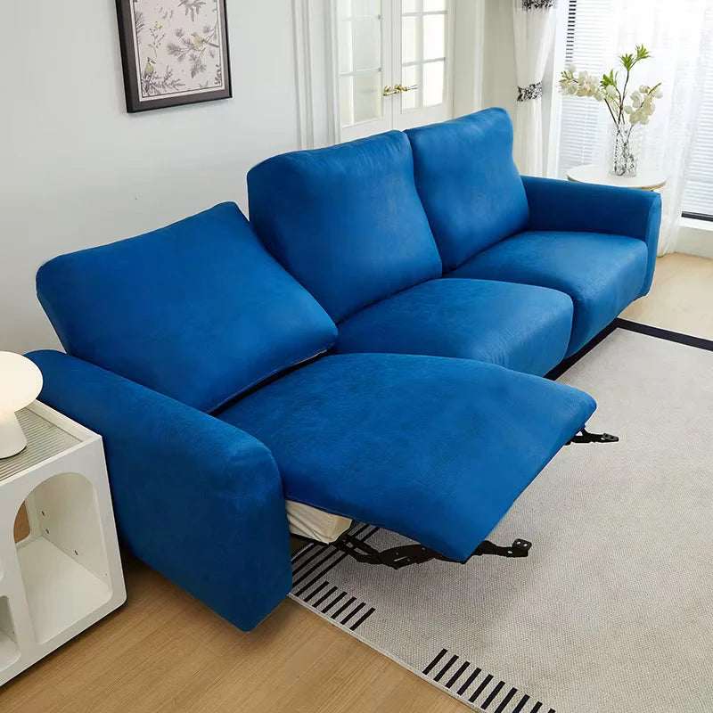 Housse en similicuir bleu pour fauteuil