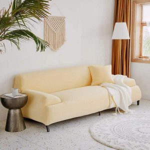 housse de canapé jaune moderne