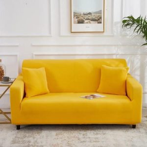 housse de canapé jaune moderne