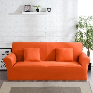housse de canapé orange