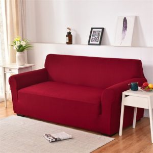 housse de canapé rouge élégante