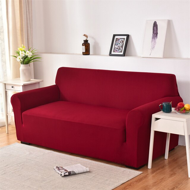 housse de canapé rouge élégante
