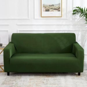 housse de canapé vert foncé